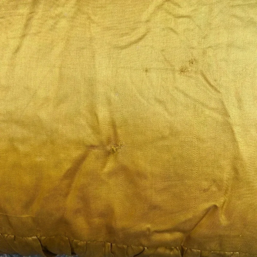 Victorian Antique Handmade Velvet Grapes Vines and Leaves Satin Backed Pillow